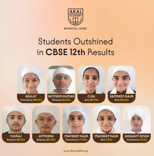 Akal Academy Bharyal Lahri Students Shine in CBSE 12th Results