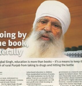 “Governance Now” covers Kalgidhar Society’s initiative of “going by the book, literally”.