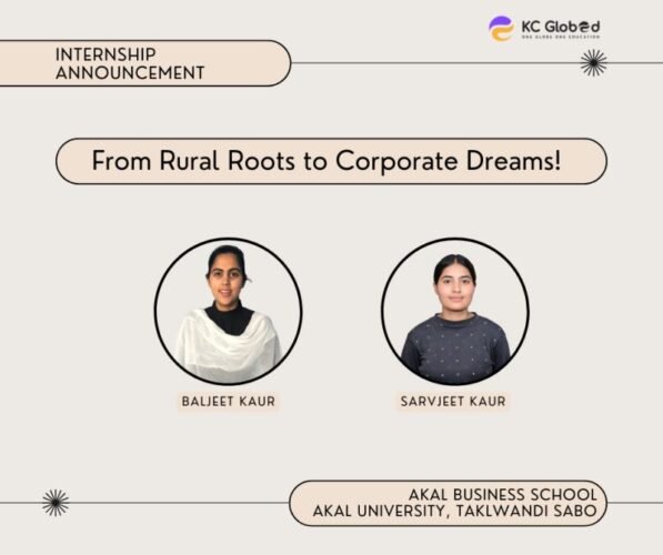 Rural Students Sarvjeet and Baljeet Land Corporate Internships at KC GlobEd