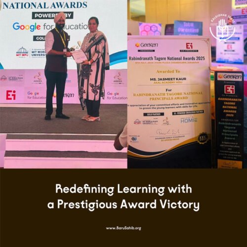 Akal Academy Holi Barara’s Principal Wins Prestigious Rabindranath Tagore National Principal’s Award