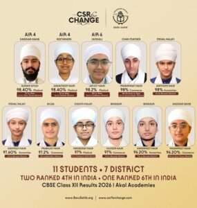 Akal Academy CBSE 2026 – Rural Punjab Girls Top the Nation