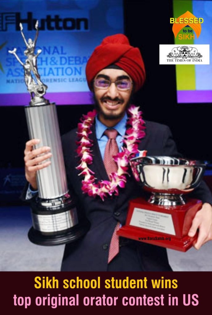 Sikh school student wins top original orator contest in US ...