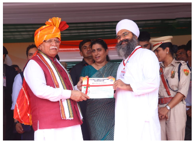 CM Haryana awarded Baru Sahib